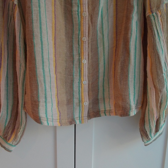Free People Button Top 100% cotton* Large - Picture 3 of 8